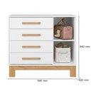 Ver imagem 5 de Cômoda Sapateira Infantil 1 Porta 4 Gavetas Q Encanto Slim Branco