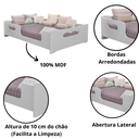 Ver imagem 6 de Cama Casal Infantil Montessori Encanto para Quarto de Criança Menina Menino com Proteção Lateral Cor