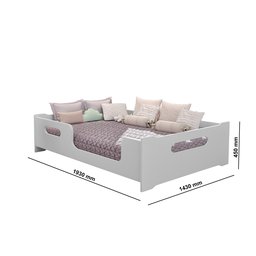 Cama Casal Infantil Montessori Encanto para Quarto de Criança Menina Menino com Proteção Lateral Cor - 3