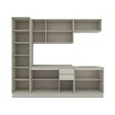 Ver imagem 3 de Cozinha Completa Fineze 10 Portas 2 Gavetas com Vidro e Tampo 100% MDF Areia Hp - Henn