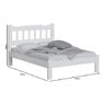 Cama Casal Em Madeira Maciça Reforçada Branco Nemargi - 2
