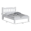 Ver imagem 2 de Cama Casal Em Madeira Maciça Reforçada Branco Nemargi