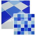 Ver imagem 1 de Pastilha de Vidro para Banheiro Piscina Azul Mix 30x30x4.8cm La Bella