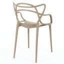 Ver mais imagens de Kit 12 Cadeiras de Jantar Allegra Prática Empilhável - Nude