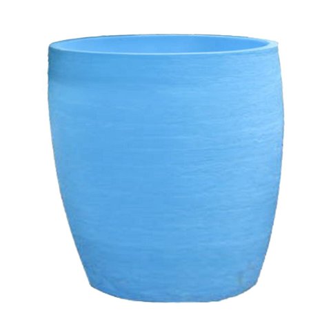 Vaso Planta 50x50 Oval Moderno Polietileno - AZUL BEBE 019