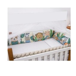 Kit para Berço 10 Peças Americano Aconchego Friends Caqui - 2
