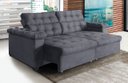 Ver imagem 1 de Sofá New Austrália 210cm Retratil Reclinavel Suede Cinza – Ws.