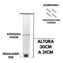 Ver imagem 4 de Kit 5 Pé Alumínio 30cm Fosco Cozinha Móveis 40x40 Regulável