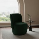 Ver imagem 2 de Kit 02 Poltrona Orgânica Bia Decorativa Redondo Minimalista Contemporâneo Bouclé Verde