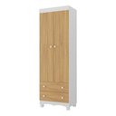Ver imagem 2 de Guarda-roupa Infantil 62cm 2 Portas e 2 Gavetas Dengo Multimóveis Mp4436 Branco/madeirado