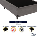 Ver imagem 2 de Cama Box Viúvo Suede Cinza