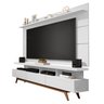 Rack com Painel Sala Estar Vivare Wood 1.8 Tv 72 3 Gavetas:Branco - 1