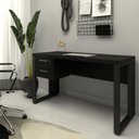 Ver imagem 2 de Escrivaninha com Gaveteiro Suspenso 120cm F5 Office Cor:preto