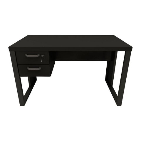 Escrivaninha com Gaveteiro Suspenso 120cm F5 Office Cor:preto