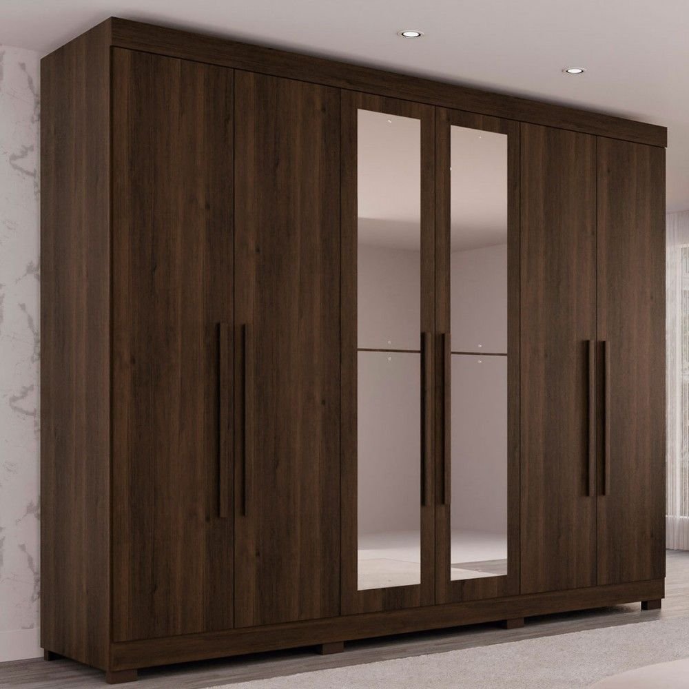 Guarda-roupa Casal Palazzo Luxo 6 Portas 6 Gavetas 100% Mdf com Espelho ...