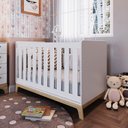 Ver imagem 1 de Berço com Regulagem de Altura 3 em 1 para Bebê e Criança Cor:branco