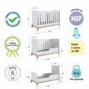 Ver mais imagens de Berço com Regulagem de Altura 3 em 1 para Bebê e Criança Cor:branco