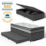 Cama Box Baú com Colchão Espuma D33 Pillow In Anjos Ortosleep + Auxiliar Unique Solteiro 88cm - 2