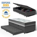 Ver imagem 2 de Cama Box Baú com Colchão Espuma D33 Pillow In Anjos Ortosleep + Auxiliar Unique Solteiro 88cm