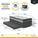 Ver imagem 4 de Cama Box Baú com Colchão Espuma D33 Pillow In Anjos Ortosleep + Auxiliar Unique Solteiro 88cm
