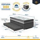 Ver imagem 5 de Cama Box Baú com Colchão Espuma D33 Pillow In Anjos Ortosleep + Auxiliar Unique Solteiro 88cm