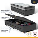 Ver imagem 4 de Cama Box Baú com Colchão Espuma D33 Pillow In Anjos Ortosleep + Auxiliar Unique Solteiro 88cm