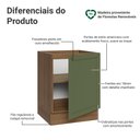 Ver imagem 3 de Balcão de Cozinha 60 cm 1 Porta (sem Tampo) Rustic/Verde Vik Madesa