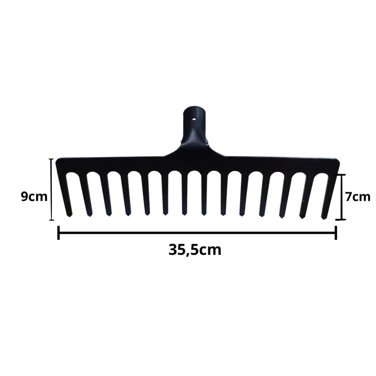 Ancinho de Aço 14 Dentes 35cm sem Cabo - Volpato - 3