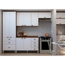 Ver imagem 1 de Armário de Cozinha Compacta 4 Peças com Tampo e Aereos para Lavanderia Safira Luciane Móveis