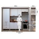 Ver imagem 2 de Armário de Cozinha Compacta 4 Peças com Tampo e Aereos para Lavanderia Safira Luciane Móveis