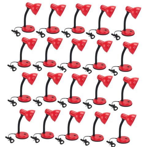 Luminaria de Mesa Abajur Kit 20 Uni Articulavel Escritorio Flexivel Sala Trabalho Iluminaçao Copa Le