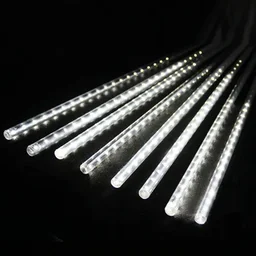 8 Tubos de Luz Led de 50cm - Cascata de Iluminação de Gelo:branco - 1
