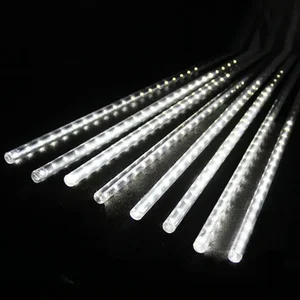 8 Tubos de Luz Led de 50cm - Cascata de Iluminação de Gelo:branco
