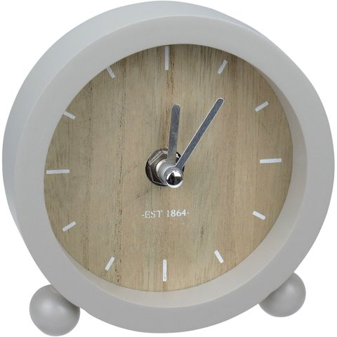 Relógio Decorativo Mesa Home&co Mdf 11x11x3cm Cinza