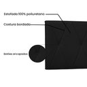Ver imagem 3 de Painel de Cama 160cm Ancona Suede Preto - Lucadi Home