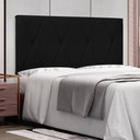Ver imagem 2 de Painel de Cama 160cm Ancona Suede Preto - Lucadi Home