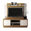 Ver imagem 1 de Rack c/ Painel TV até 55″ 180cm 2 Portas LED Amêndoa/Off White HO1001