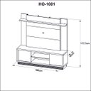 Ver imagem 5 de Rack c/ Painel TV até 55″ 180cm 2 Portas LED Amêndoa/Off White HO1001