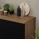 Ver imagem 7 de Balcão Gabinete de Pia Cozinha 150 cm 2 Gavetas 2 Portas (Com Tampo) Rustic/Preto Agata Madesa