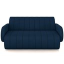 Ver imagem 3 de Sofá 3 Lugares Sala Living Orgânico 188cm Fávara K01 Veludo Azul Marinho - Lyam Decor