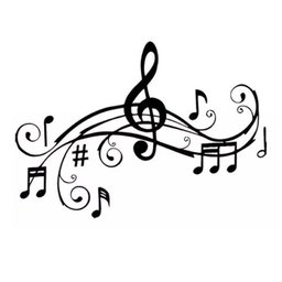 Adesivo Decorativo Notas Musicais Parede Quarto Sala Clave:preto - 1