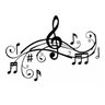 Adesivo Decorativo Notas Musicais Parede Quarto Sala Clave:preto - 1