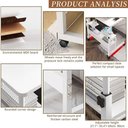Ver imagem 7 de Mesa Notebook Ajustavel 2 Prateleiras Escrivaninha Mesinha Rodinhas Multiuso Estudos Home Office Mar
