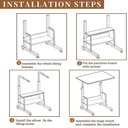 Ver mais imagens de Mesa Notebook Ajustavel 2 Prateleiras Escrivaninha Mesinha Rodinhas Multiuso Estudos Home Office Mar
