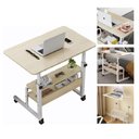 Ver imagem 1 de Mesa Notebook Ajustavel 2 Prateleiras Escrivaninha Mesinha Rodinhas Multiuso Estudos Home Office Mar