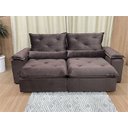 Ver mais imagens de Sofá Retrátil Reclinável 2,00 m Marrom 500 Zuqui Plus