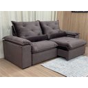 Ver imagem 4 de Sofá Retrátil Reclinável 2,00 m Marrom 500 Zuqui Plus