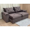 Ver imagem 2 de Sofá Retrátil Reclinável 2,00 m Marrom 500 Zuqui Plus