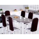 Ver imagem 3 de Kit 4 Capas Encosto de Cadeira de Ferro Tubular Cozinha e Jantar Malha Helanca Elástica:marrom Tabac