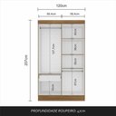 Ver imagem 7 de Guarda Roupa 4 Portas Solteiro Mayra Boreal - Móveis Arapongas Boreal